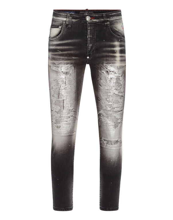 Denim Trousers Skinny Fit Black Panter