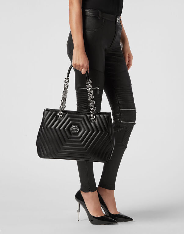 Nappa Shoulder Bag Hexagon 3 Nappa Shoulder Bag Hexagon