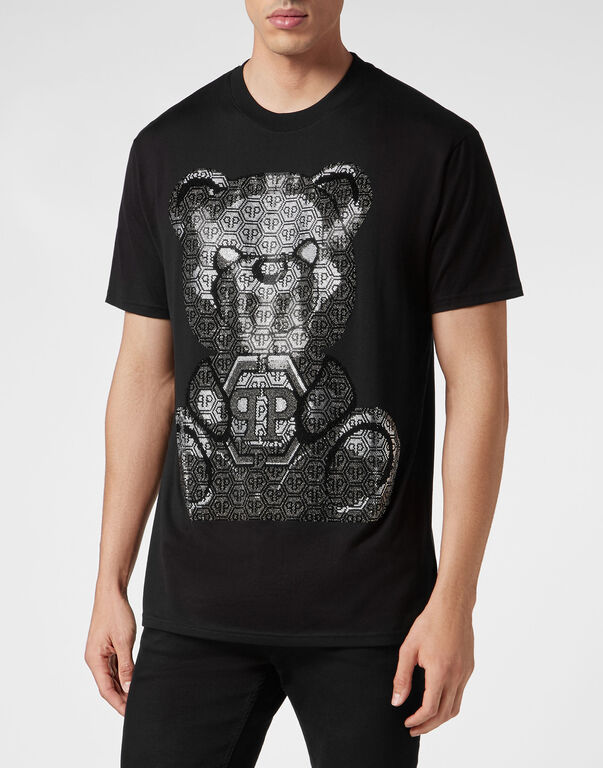 T-shirt Round Neck SS 3D Teddy black