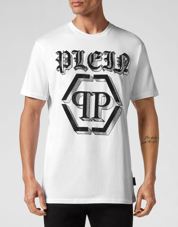 T-shirt Round Neck SS Chrome white