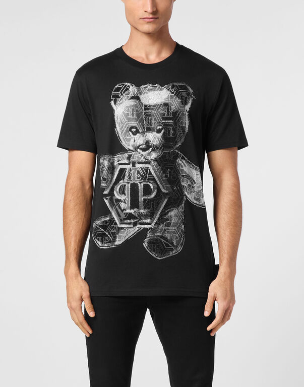 T-shirt Round Neck SS Stones Teddy Bear black