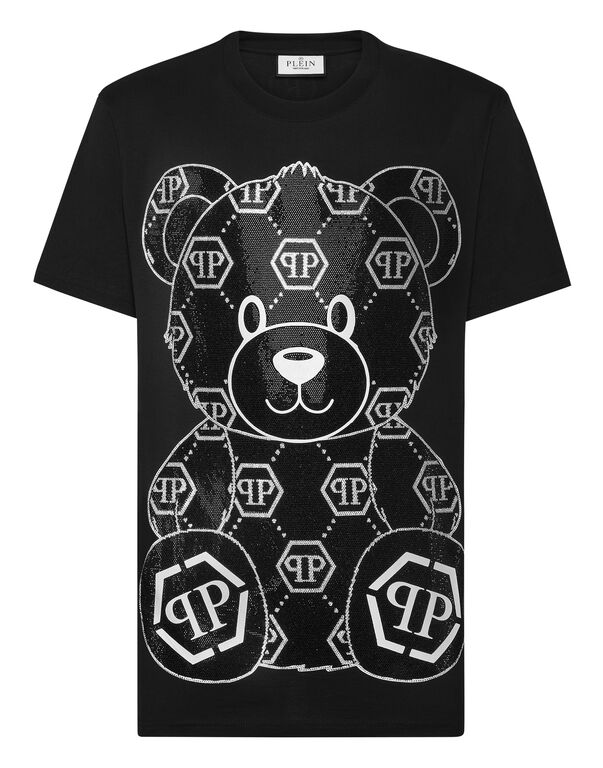 T-shirt Round Neck SS Teddy Bear black