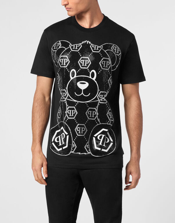 T-shirt Round Neck SS Teddy Bear black