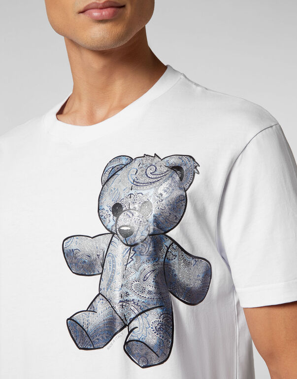 T-shirt Round Neck SS Paisley Teddy Bear white / light blue 5 T-shirt Round Neck SS Paisley Teddy Bear white / light blue