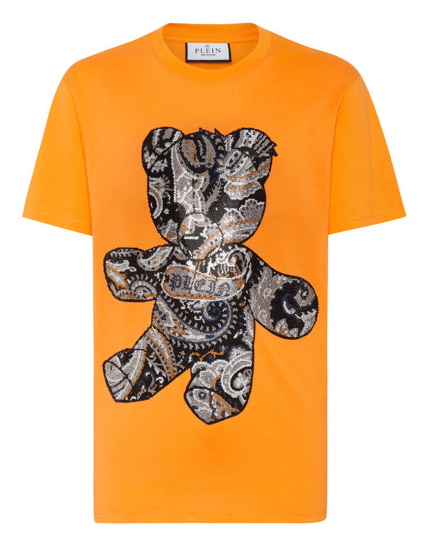 T-shirt Round Neck SS Paisley Teddy Bear orange
