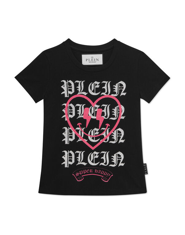 Burnout T-Shirt Sexy Pure Strass Heart black