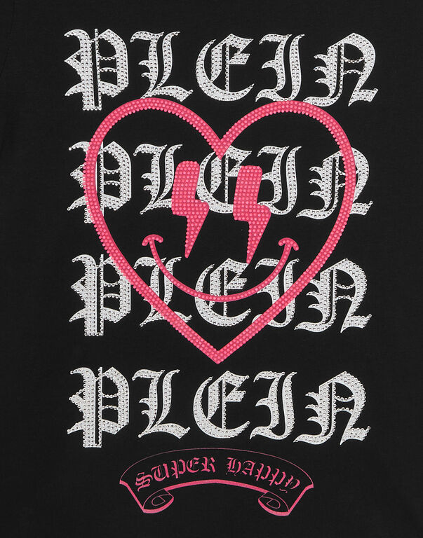 Burnout T-Shirt Sexy Pure Strass Heart black 3 Burnout T-Shirt Sexy Pure Strass Heart black