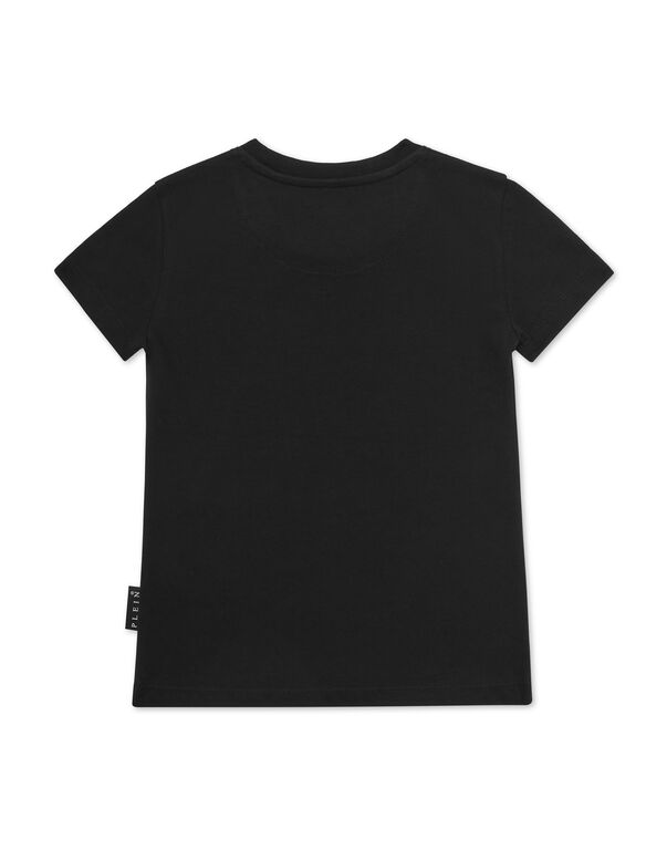 T-shirt Round Neck SS Embossed black