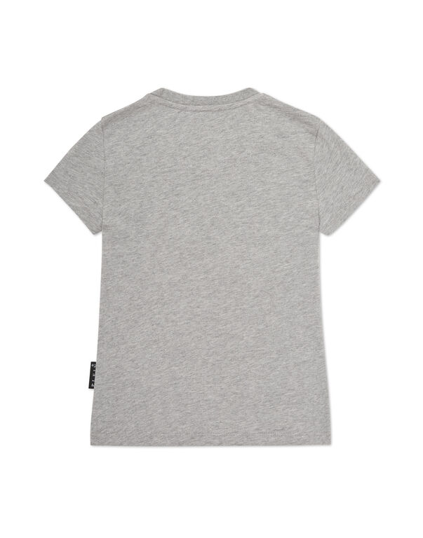 T-shirt Round Neck SS Embossed grey