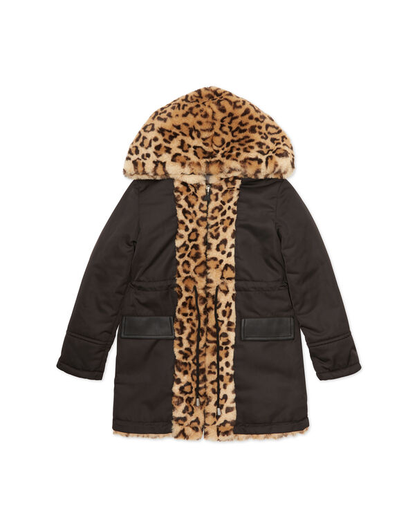 Nylon With Pink Fur dark blue