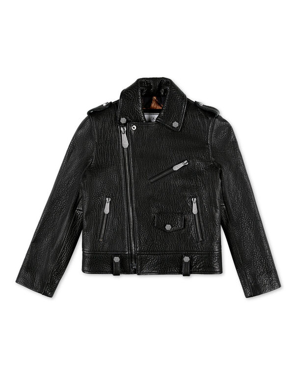Biker Jacket Iconic Plein black