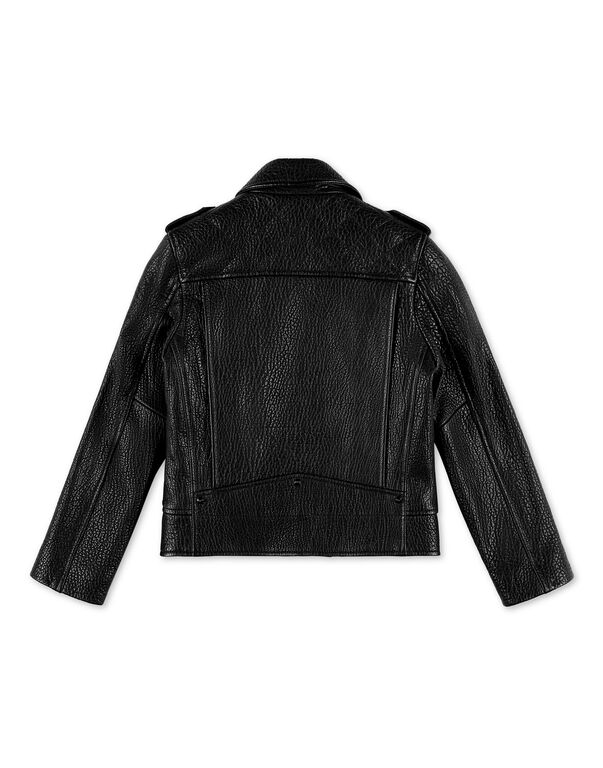 Biker Jacket Iconic Plein black
