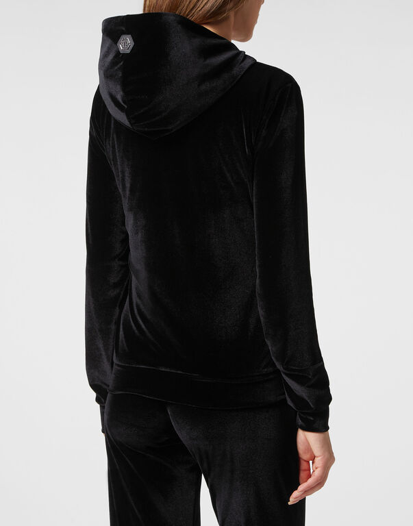 Hoodie Sweatjacket Gothic Plein black