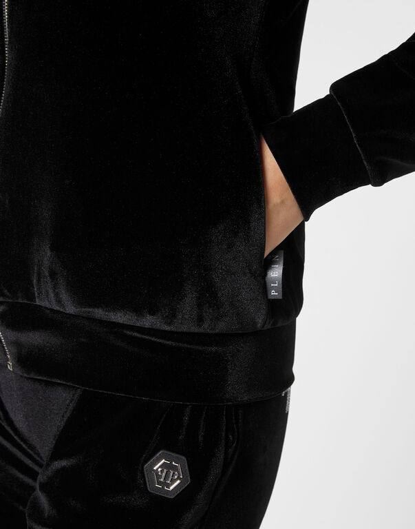 Hoodie Sweatjacket Gothic Plein black