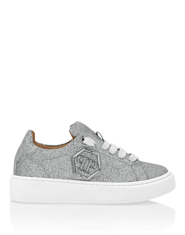 Glitter Lo-Top Sneakers Hexagon Silver 3 Glitter Lo-Top Sneakers Hexagon Silver