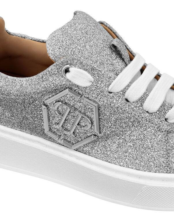 Glitter Lo-Top Sneakers Hexagon Silver 5 Glitter Lo-Top Sneakers Hexagon Silver