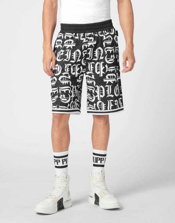 Jogging Basket Shorts Gothic Plein black