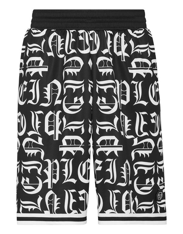 Basket Jogging Shorts Gothic Plein black