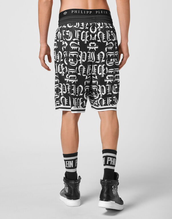 Basket Jogging Shorts Gothic Plein black