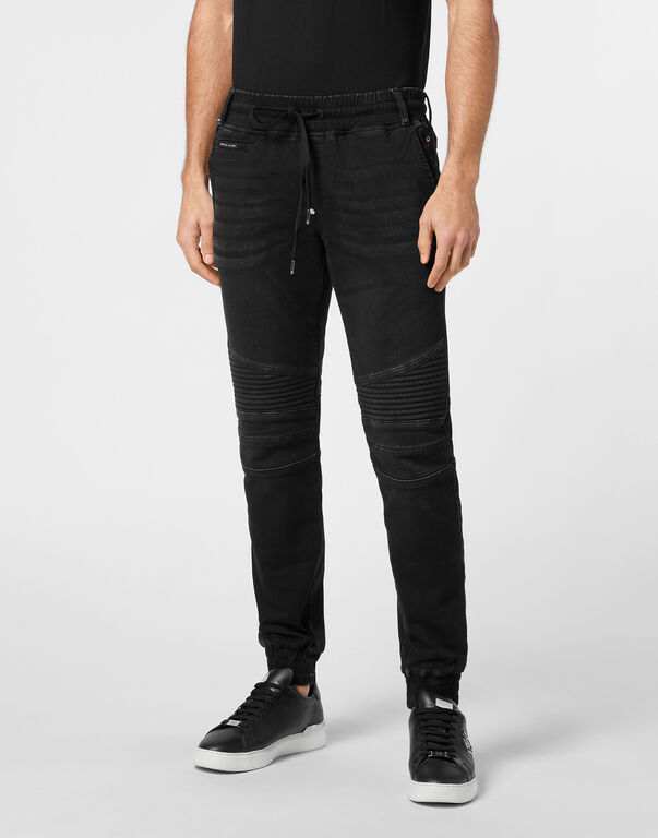 Denim Jogging Trousers Basic Dark Side