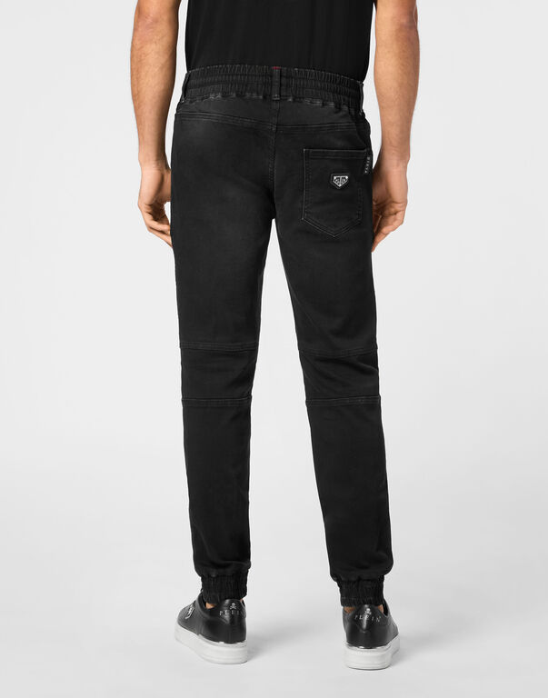 Denim Jogging Trousers Basic Dark Side 3 Denim Jogging Trousers Basic Dark Side