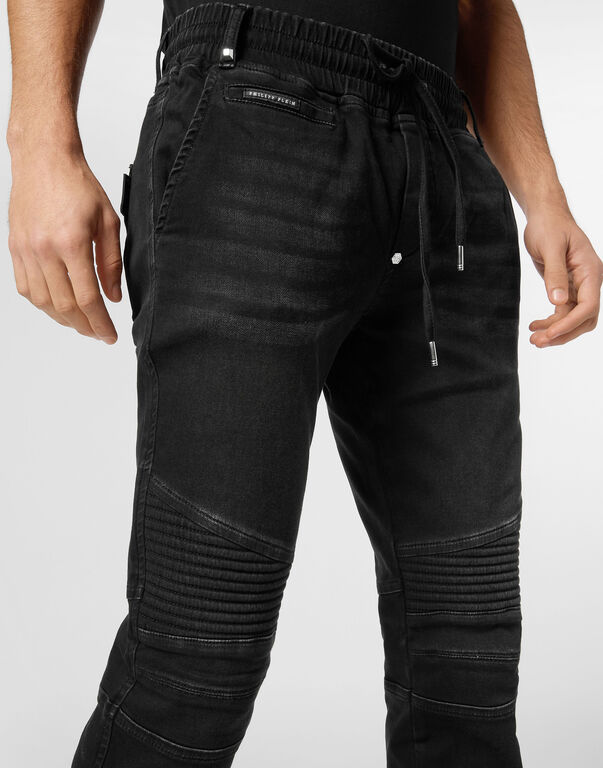 Denim Jogging Trousers Basic Dark Side 5 Denim Jogging Trousers Basic Dark Side