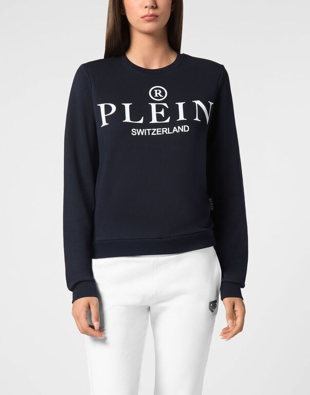 Sweatshirt Round Neck LS Iconic Plein navy