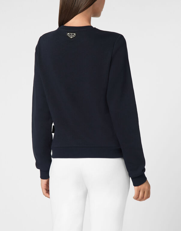 Sweatshirt Round Neck LS Iconic Plein navy