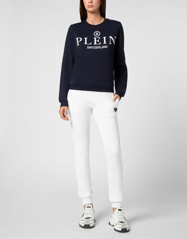 Sweatshirt Round Neck LS Iconic Plein navy