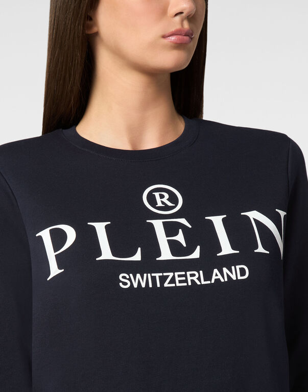 Sweatshirt Round Neck LS Iconic Plein navy