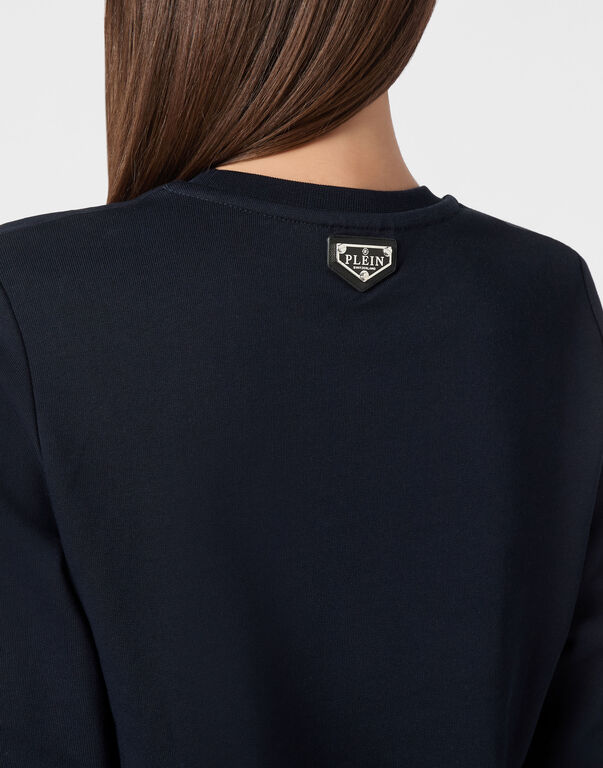 Sweatshirt Round Neck LS Iconic Plein navy