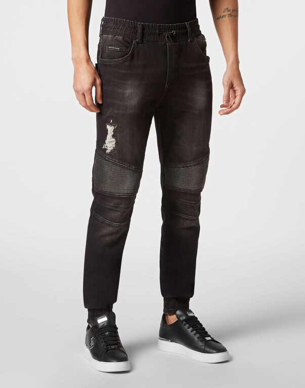 Denim Jogging Trousers Full Metal