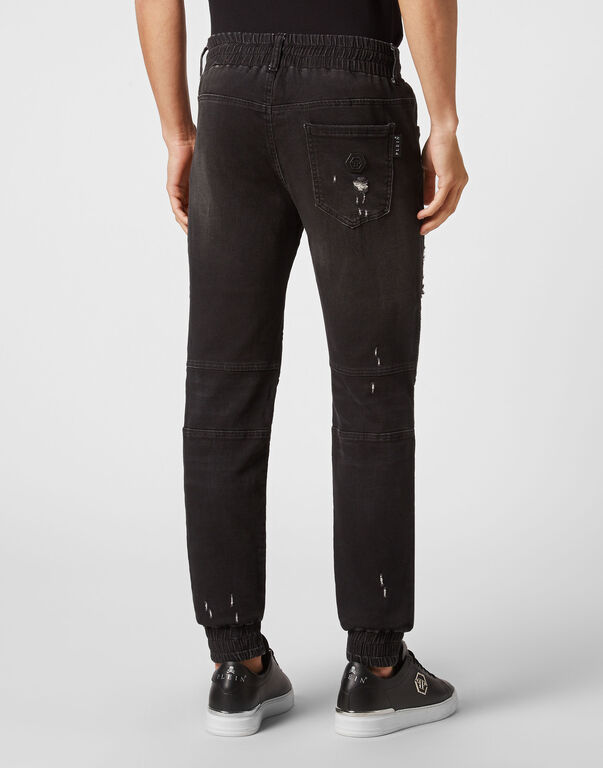 Denim Jogging Trousers Full Metal