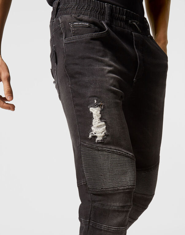 Denim Jogging Trousers Full Metal
