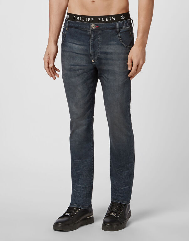 Denim Jogging Iconic Plein Blue Breeze