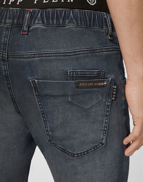 Denim Jogging Iconic Plein Blue Breeze