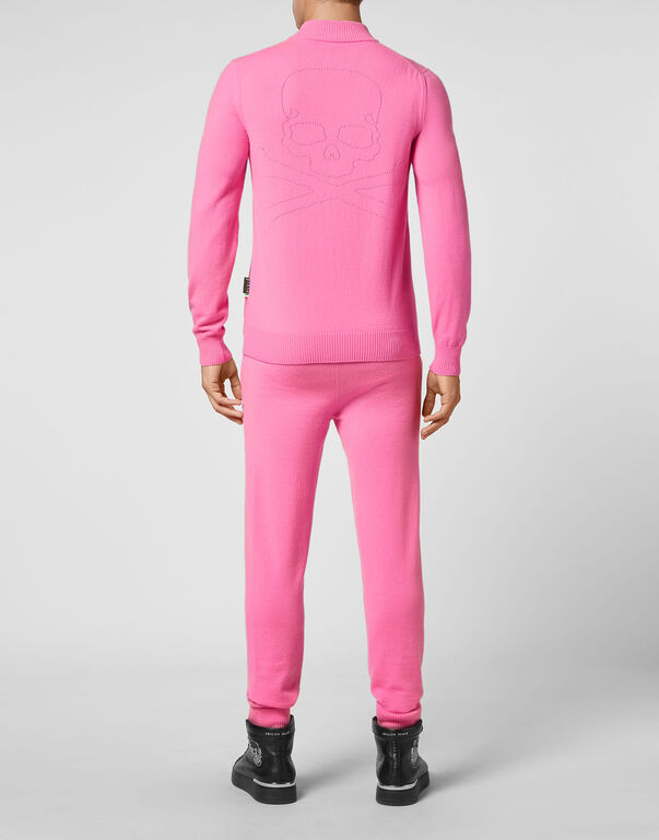 Cashmere Jacket/trousers Skull Magenta