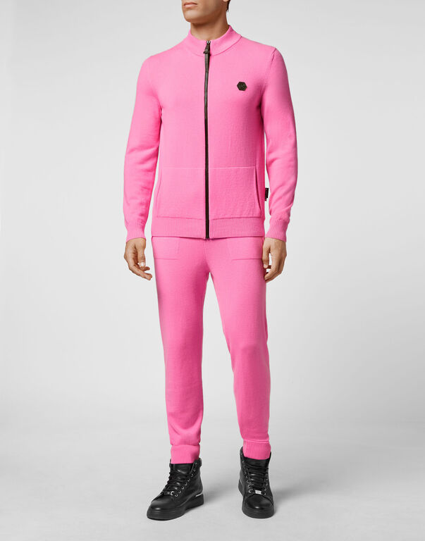 Cashmere Jacket/trousers Skull Magenta