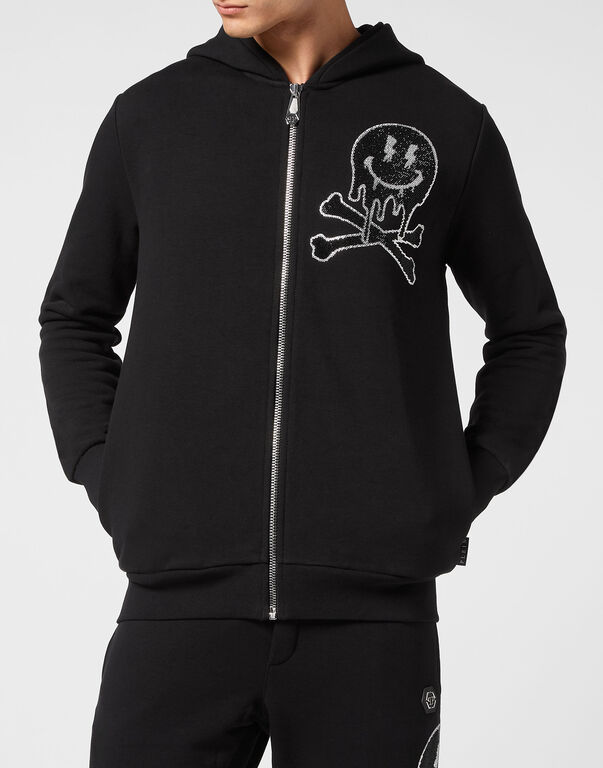 Jogging Set: Hoodie/Trousers Skeleton black / white
