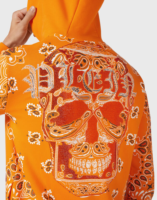 Jogging Tracksuit: Hoodie/Trousers Paisley Bandana orange