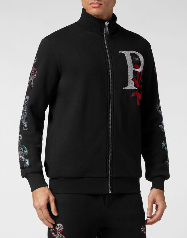 Jogging Set: Hoodie/Trousers Skeleton black