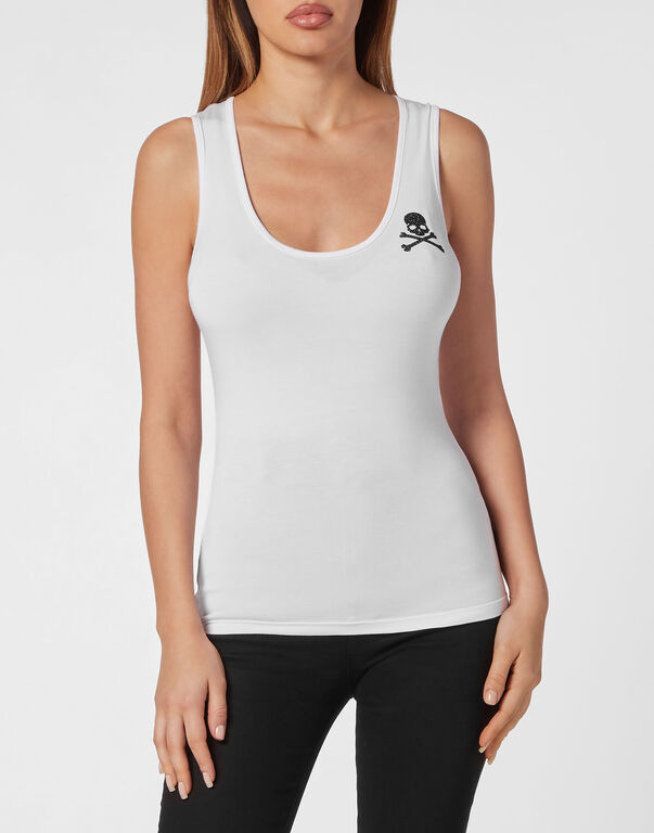 Tank top Skull&Bones white