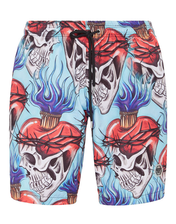 Swim Shorts Love Tattoo turquoise/red