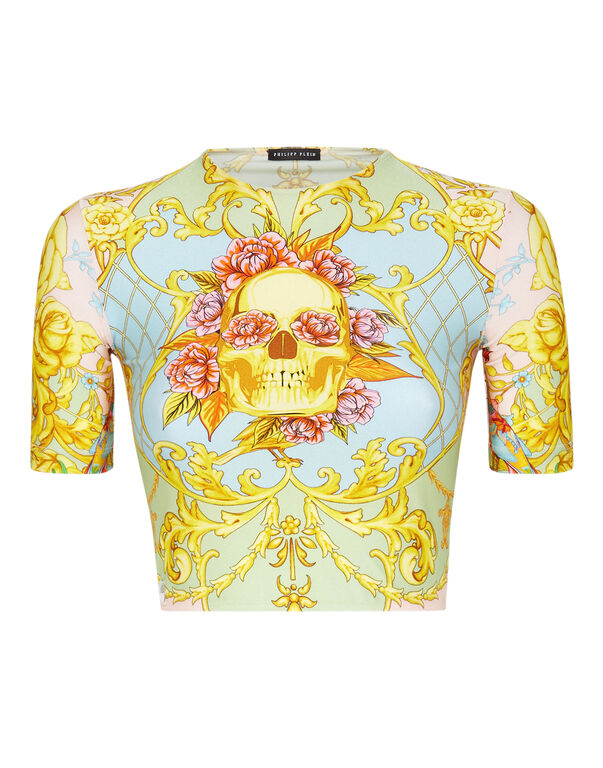 Crop Top SS Baroque multicolor