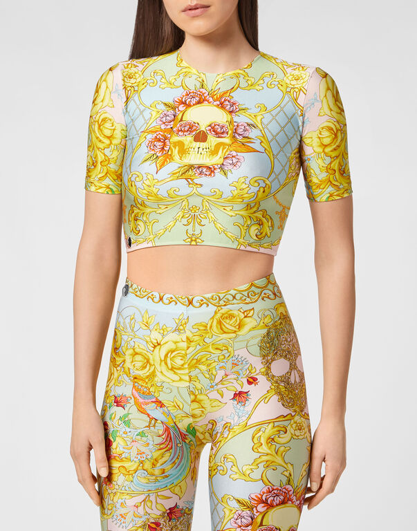 Crop Top SS Baroque multicolor
