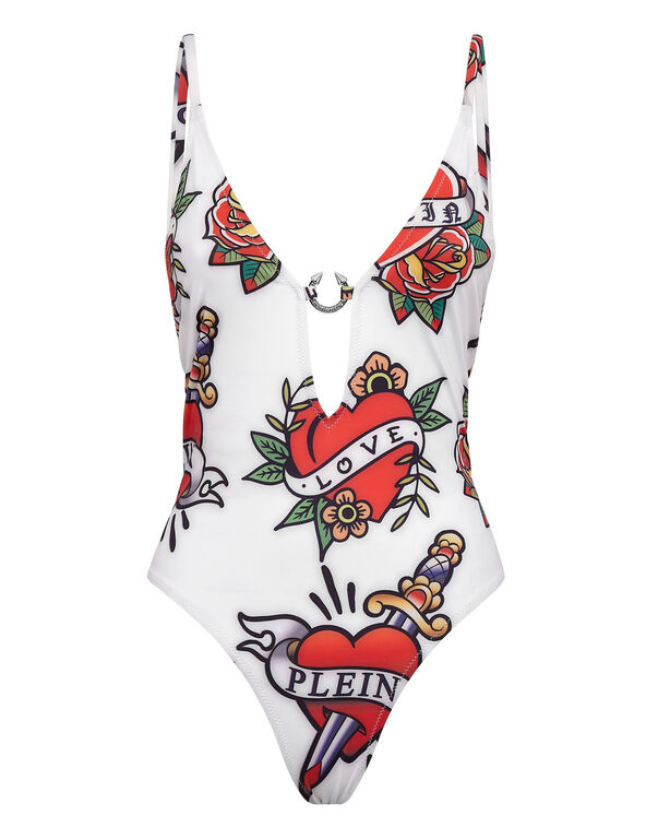 Monokini Love white / multicolored