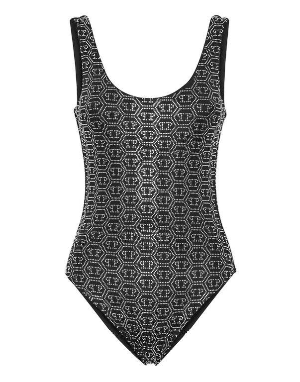 Strass Monokini Monogram black